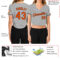 Custom Women's Gray Orange-Black V-Neck Cropped Baseball Jersey