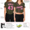 Custom Women's Olive Pink-White Salute To Service V-Neck Cropped Baseball Jersey
