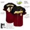 Custom Black White-Crimson Authentic Fade Fashion Baseball Jersey