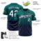 Custom Teal White-Navy Authentic Fade Fashion Baseball Jersey