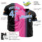Custom Black Light Blue Pink-White Authentic Gradient Fashion Baseball Jersey