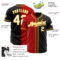 Custom Black White Red-Gold Authentic Gradient Fashion Baseball Jersey
