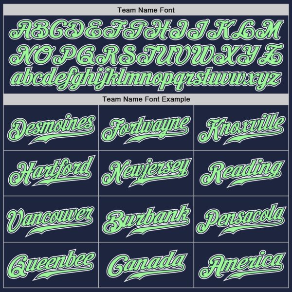 Custom Navy Pea Green-White Authentic Gradient Fashion Baseball Jersey