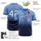 Custom Light Blue White-Navy Authentic Fade Fashion Baseball Jersey