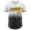 Custom White Pinstripe Gold-Black Authentic Fade Fashion Baseball Jersey
