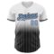 Custom White Pinstripe Light Blue-Black Authentic Fade Fashion Baseball Jersey