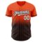 Custom Orange Pinstripe White-Black Authentic Fade Fashion Baseball Jersey