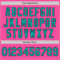 Custom Pink Pinstripe Aqua-Black Authentic Fade Fashion Baseball Jersey