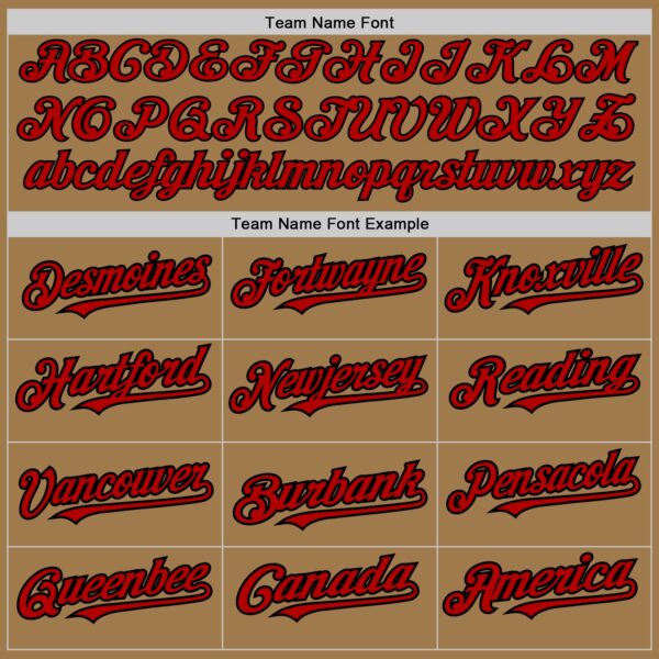 Custom Old Gold Pinstripe Red-Black Authentic Fade Fashion Baseball Jersey