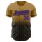 Custom Old Gold Pinstripe Purple-Black Authentic Fade Fashion Baseball Jersey