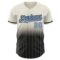 Custom Cream Pinstripe Light Blue-Black Authentic Fade Fashion Baseball Jersey