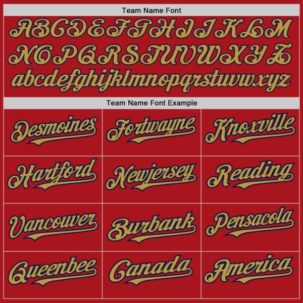 Custom Red Pinstripe Old Gold-Navy Authentic Fade Fashion Baseball Jersey