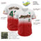 Custom White Pinstripe Kelly Green-Red Authentic Fade Fashion Baseball Jersey