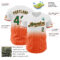 Custom White Pinstripe Kelly Green-Orange Authentic Fade Fashion Baseball Jersey