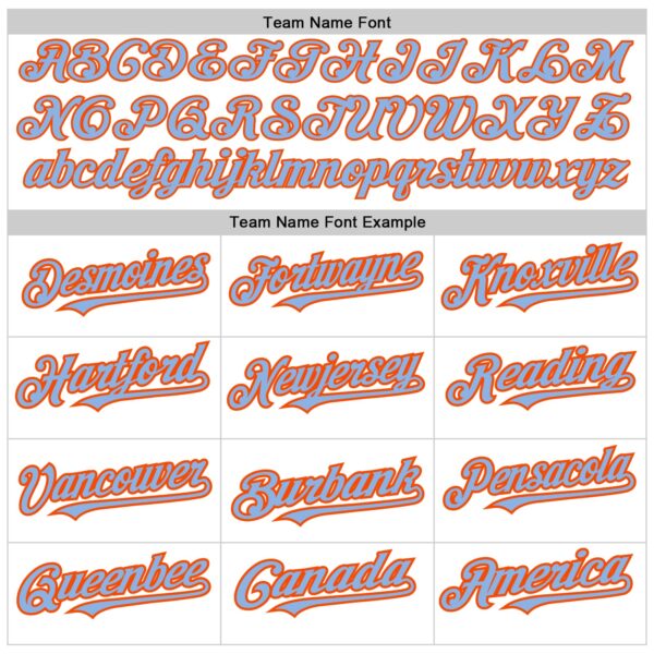 Custom White Pinstripe Light Blue-Orange Authentic Fade Fashion Baseball Jersey
