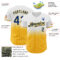 Custom White Pinstripe Royal-Gold Authentic Fade Fashion Baseball Jersey