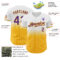 Custom White Pinstripe Purple-Gold Authentic Fade Fashion Baseball Jersey