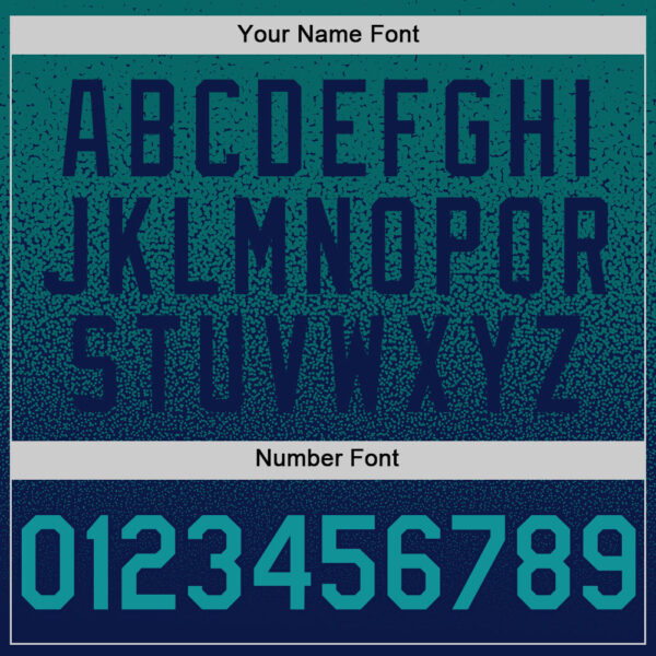 Custom Teal Navy Authentic Fade Fashion Baseball Jersey
