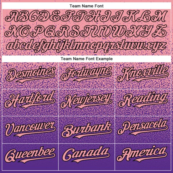 Custom Medium Pink Purple-Black Authentic Fade Fashion Baseball Jersey