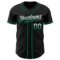 Custom Black White-Kelly Green Authentic Fade Fashion Baseball Jersey