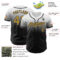 Custom White Old Gold-Black Authentic Fade Fashion Baseball Jersey