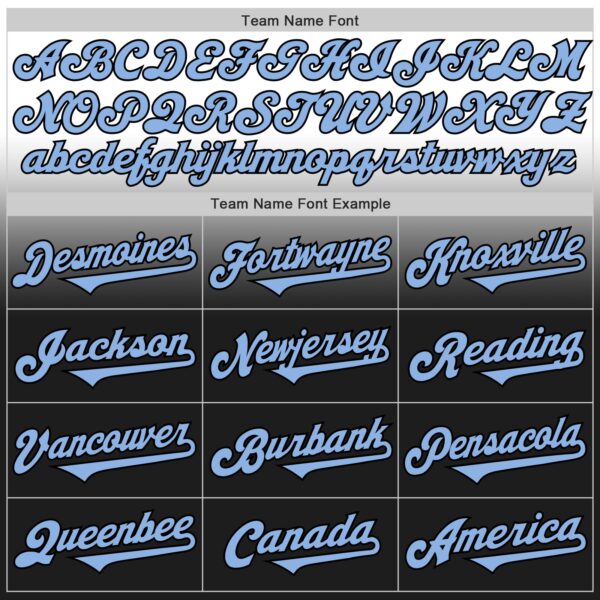 Custom White Light Blue-Black Authentic Fade Fashion Baseball Jersey