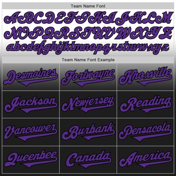 Custom White Purple-Black Authentic Fade Fashion Baseball Jersey