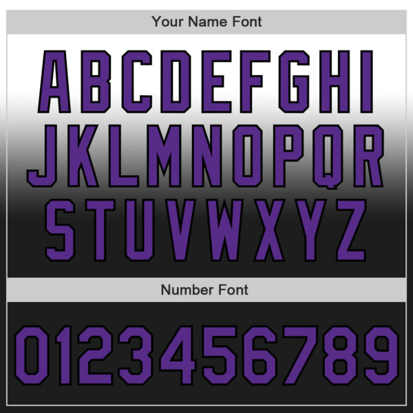 Custom White Purple-Black Authentic Fade Fashion Baseball Jersey