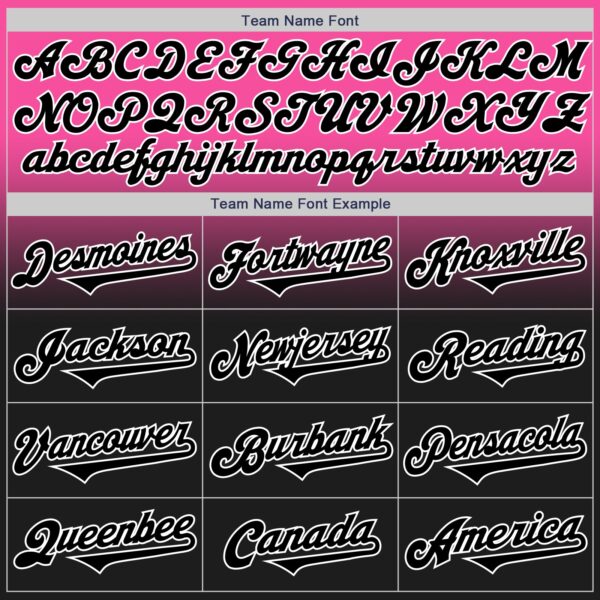 Custom Pink Black-White Authentic Fade Fashion Baseball Jersey