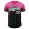 Custom Pink Black-Kelly Green Authentic Fade Fashion Baseball Jersey