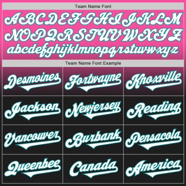 Custom Pink Black-Teal Authentic Fade Fashion Baseball Jersey