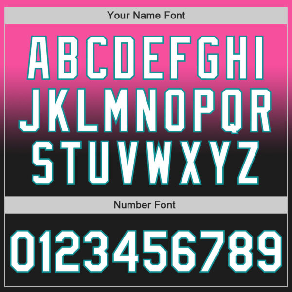 Custom Pink Black-Teal Authentic Fade Fashion Baseball Jersey