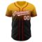 Custom Gold Black-Red Authentic Fade Fashion Baseball Jersey
