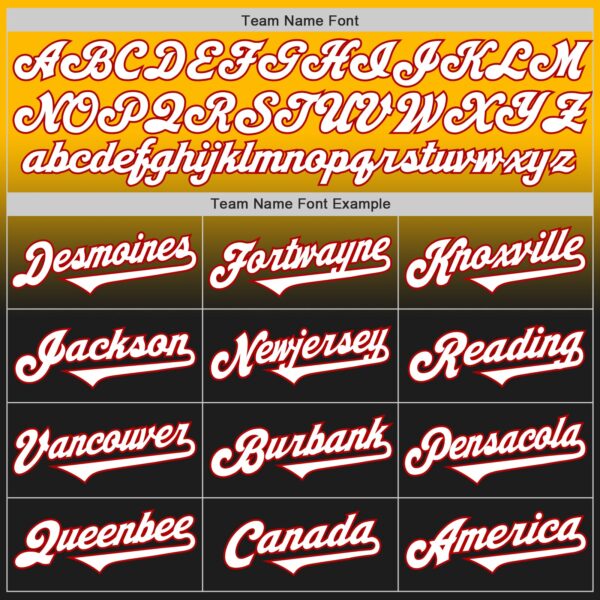 Custom Gold Black-Red Authentic Fade Fashion Baseball Jersey