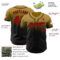 Custom Old Gold Red-Black Authentic Fade Fashion Baseball Jersey