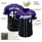 Custom Purple Black-Light Blue Authentic Fade Fashion Baseball Jersey