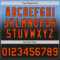 Custom Light Blue Orange-Black Authentic Fade Fashion Baseball Jersey