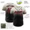 Custom Cream Crimson-Black Authentic Fade Fashion Baseball Jersey