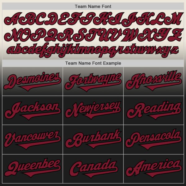 Custom Cream Crimson-Black Authentic Fade Fashion Baseball Jersey