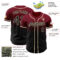 Custom Crimson Black-Cream Authentic Fade Fashion Baseball Jersey