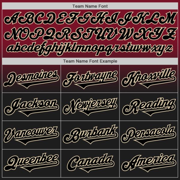 Custom Crimson Black-Cream Authentic Fade Fashion Baseball Jersey