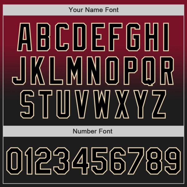 Custom Crimson Black-Cream Authentic Fade Fashion Baseball Jersey