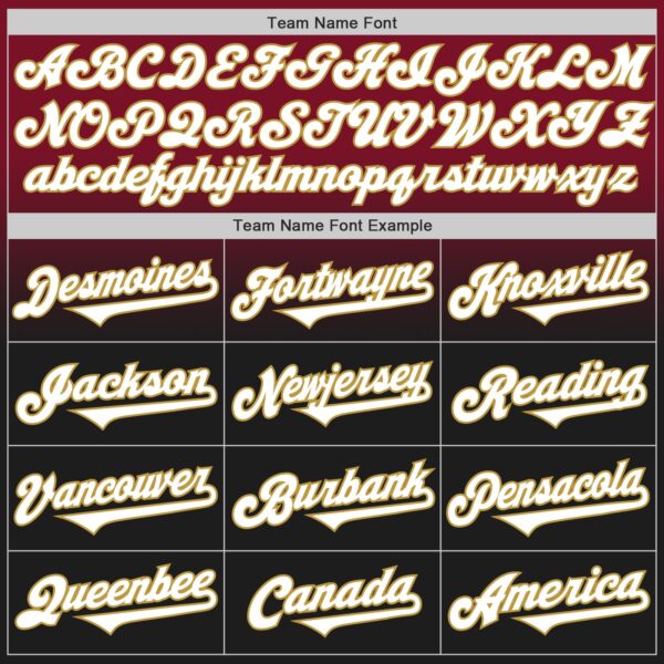 Custom Crimson Black-Old Gold Authentic Fade Fashion Baseball Jersey