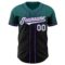 Custom Teal Black-Purple Authentic Fade Fashion Baseball Jersey