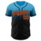 Custom Sky Blue Orange-Black Authentic Fade Fashion Baseball Jersey