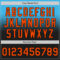 Custom Sky Blue Orange-Black Authentic Fade Fashion Baseball Jersey