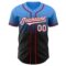Custom Electric Blue Black-Red Authentic Fade Fashion Baseball Jersey