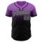 Custom Medium Purple Black-White Authentic Fade Fashion Baseball Jersey