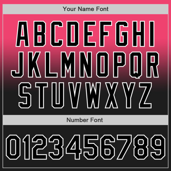 Custom Neon Pink Black-White Authentic Fade Fashion Baseball Jersey