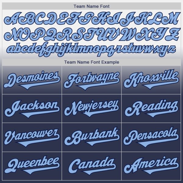 Custom White Light Blue-Navy Authentic Fade Fashion Baseball Jersey